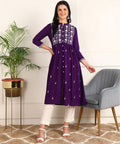 Kurta Full W Seq Violet 1