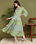 Women Embroidred and printed Kurta PK-129 Olive 2