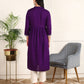 Floral Embroidery Rayon Violet Kurta