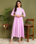 Kurta Whiteemb Lavander 5