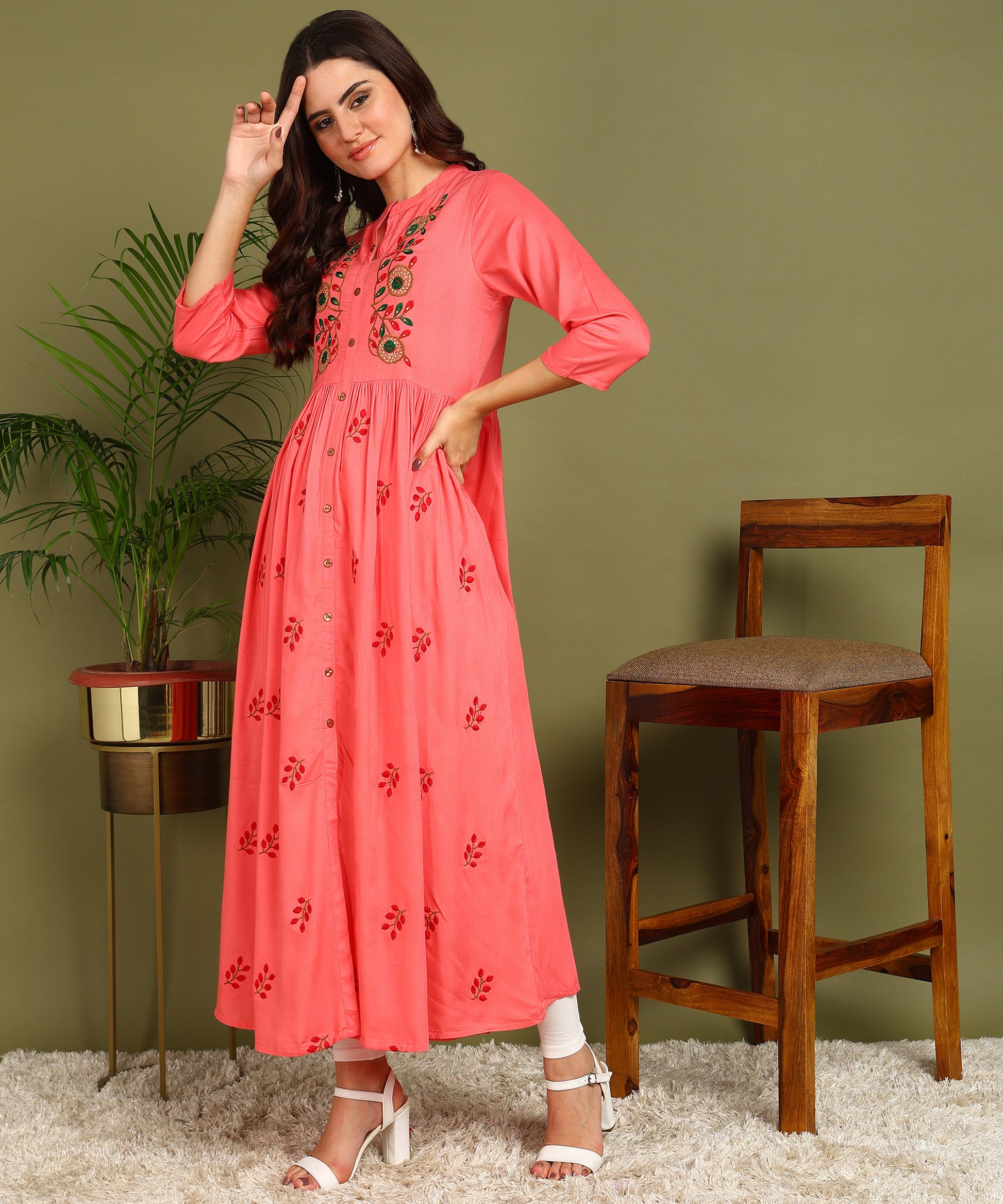 Kurta Leaf Peach 5