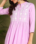 Kurta Whiteemb Lavander 6