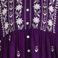 Floral Embroidery Rayon Violet Kurta