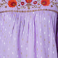 Light Purple Rose Embroidery Top